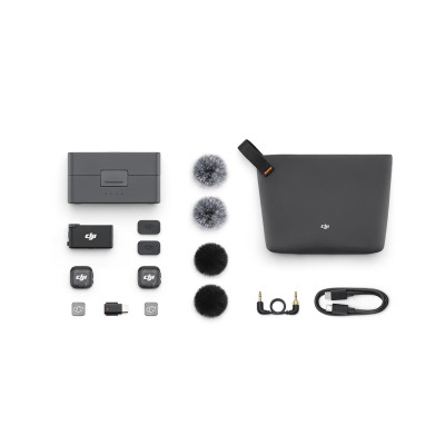 DJI Mic 3 (2 TX + 1 RX + Estojo de carregamento) (Zero Shot GRADE A)