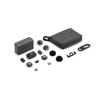 DJI Mic 3 (2 TX + 1 RX + Estojo de carregamento) (Zero Shot GRADE A)