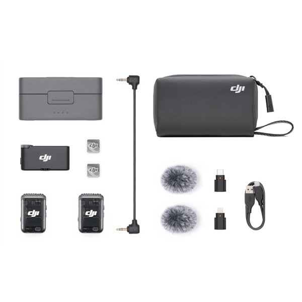 DJI MIC 2 (2 TX + 1 RX + Estojo de carregamento)